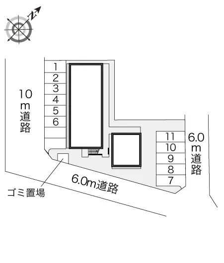 ★手数料０円★大津市雄琴北２丁目　月極駐車場（LP）